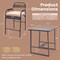 5 Piece Patio Bar Set PE Rattan Counter Table Set With 4 Stools Outdoor Furniture Mix Brown
